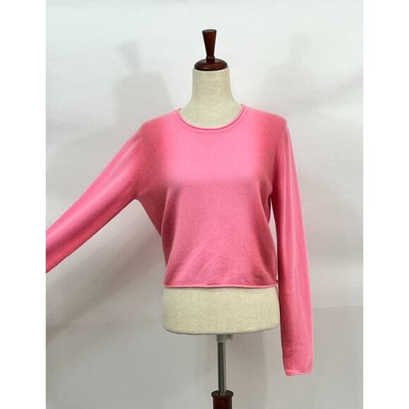 CRUSH CASHMERE Sz 1 S Pink Lollipop Hailey Gradient 100% Pullover Sweater NWT - Picture 8 of 12